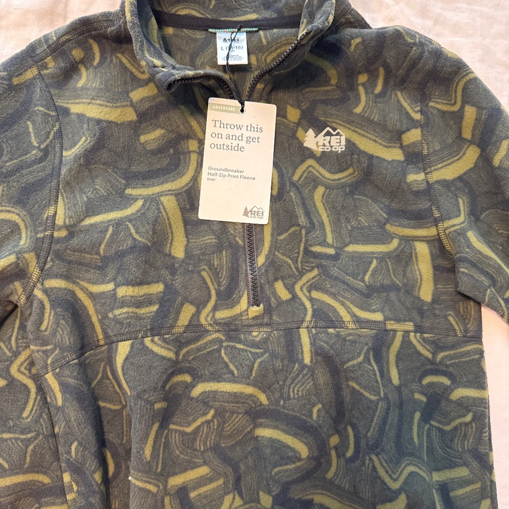 NWT REI fleece half zip pullover
